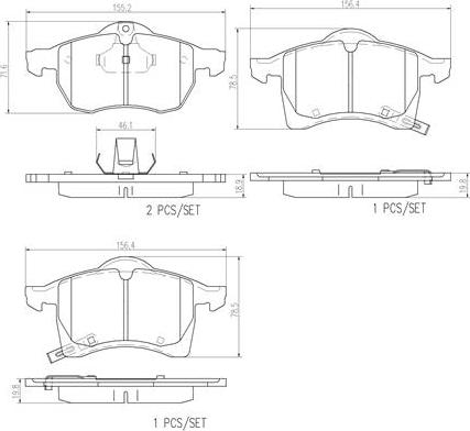 Brembo P59032N - Kit pastiglie freno, Freno a disco autozon.pro