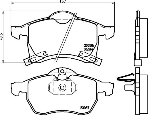 Brembo P 59 032 - Kit pastiglie freno, Freno a disco autozon.pro