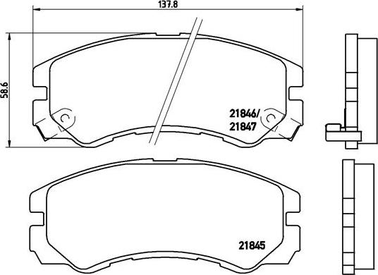 Brembo P 59 020 - Kit pastiglie freno, Freno a disco autozon.pro