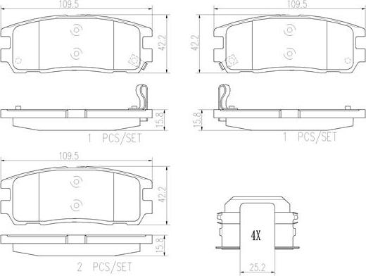 Brembo P59021N - Kit pastiglie freno, Freno a disco autozon.pro