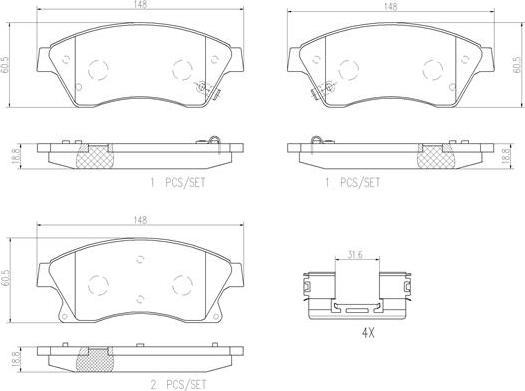 Brembo P59076N - Kit pastiglie freno, Freno a disco autozon.pro