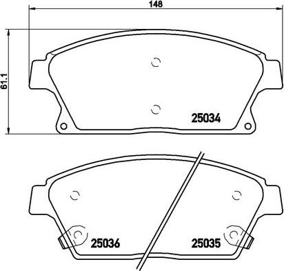 Brembo P 59 077 - Kit pastiglie freno, Freno a disco autozon.pro