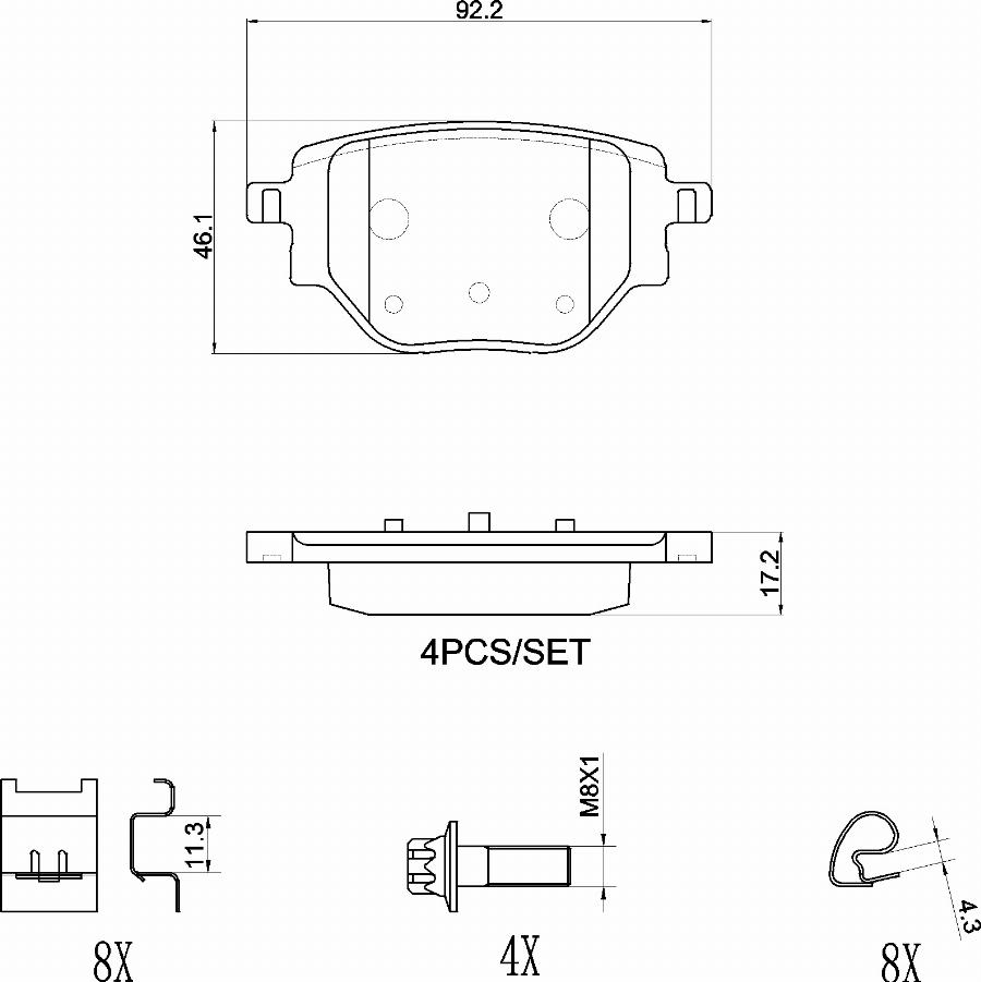 Brembo P59100N - Kit pastiglie freno, Freno a disco autozon.pro