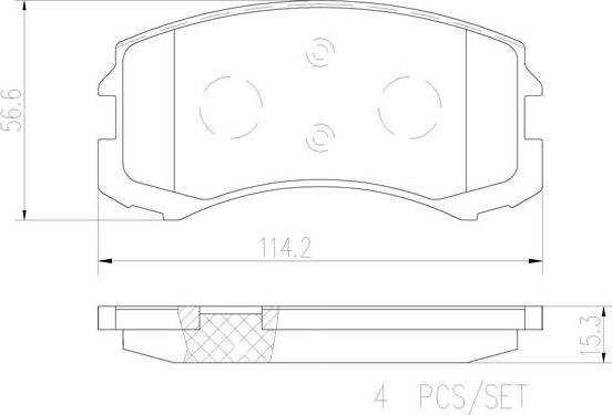 Brembo P54041N - Kit pastiglie freno, Freno a disco autozon.pro