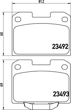 Brembo P 54 048 - Kit pastiglie freno, Freno a disco autozon.pro