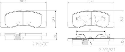 Brembo P54057N - Kit pastiglie freno, Freno a disco autozon.pro