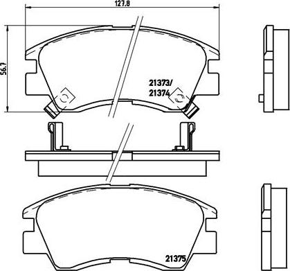 Brembo P 54 008 - Kit pastiglie freno, Freno a disco autozon.pro