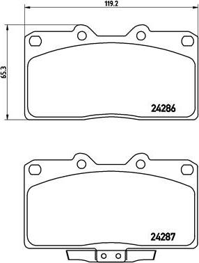 Brembo P 54 019 - Kit pastiglie freno, Freno a disco autozon.pro