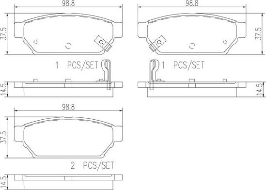 Brembo P54016N - Kit pastiglie freno, Freno a disco autozon.pro