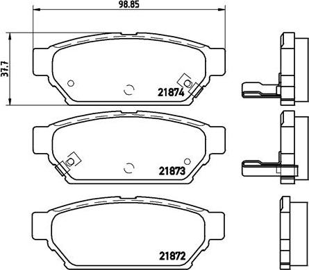 Brembo P 54 016 - Kit pastiglie freno, Freno a disco autozon.pro