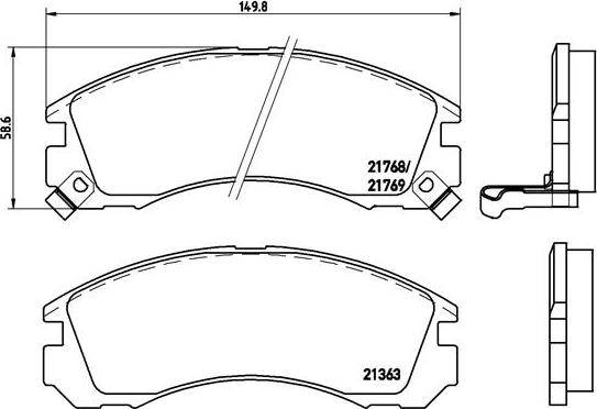 Brembo P 54 017 - Kit pastiglie freno, Freno a disco autozon.pro