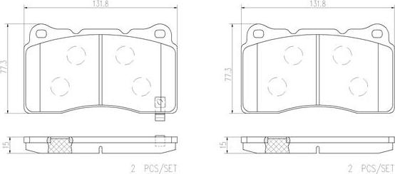 Brembo P54039N - Kit pastiglie freno, Freno a disco autozon.pro