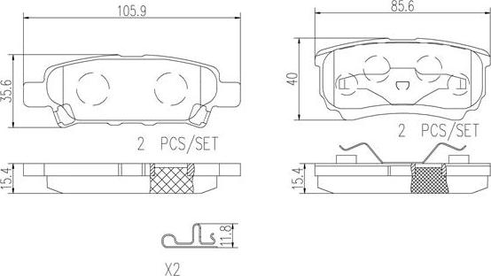 Brembo P54034N - Kit pastiglie freno, Freno a disco autozon.pro