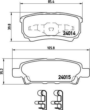 Brembo P 54 034 - Kit pastiglie freno, Freno a disco autozon.pro