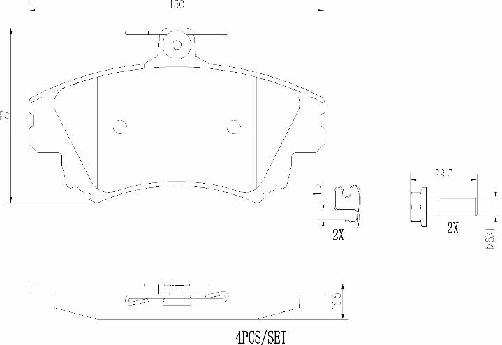 Brembo P54036N - Kit pastiglie freno, Freno a disco autozon.pro