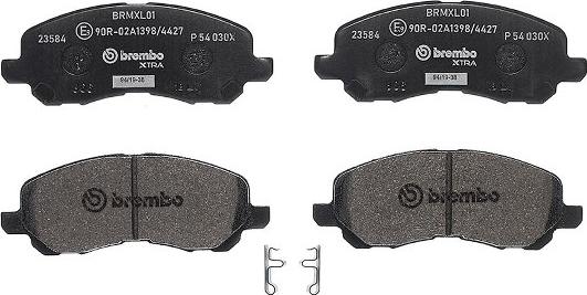 Brembo P 54 030X - Kit pastiglie freno, Freno a disco autozon.pro