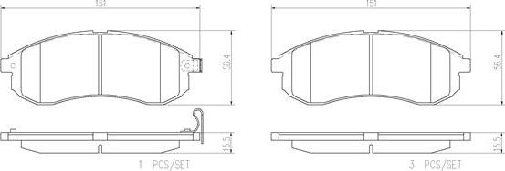 Brembo P54033N - Kit pastiglie freno, Freno a disco autozon.pro