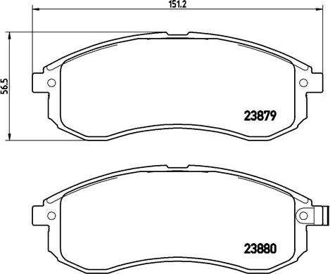 Brembo P 54 033 - Kit pastiglie freno, Freno a disco autozon.pro