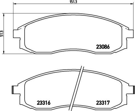 Brembo P 54 032 - Kit pastiglie freno, Freno a disco autozon.pro