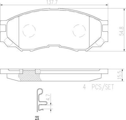 Brembo P54020N - Kit pastiglie freno, Freno a disco autozon.pro