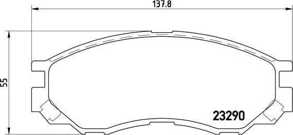 Brembo P 54 020 - Kit pastiglie freno, Freno a disco autozon.pro