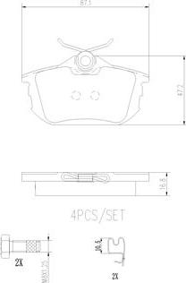 Brembo P54023N - Kit pastiglie freno, Freno a disco autozon.pro