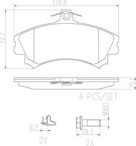 Brembo P54022N - Kit pastiglie freno, Freno a disco autozon.pro