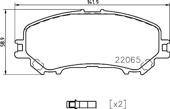 Brembo P 56 099 - Kit pastiglie freno, Freno a disco autozon.pro