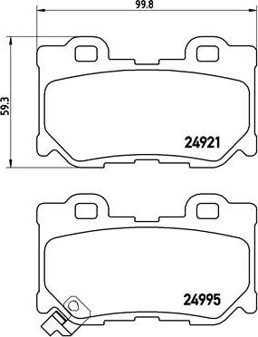 Brembo P 56 095 - Kit pastiglie freno, Freno a disco autozon.pro