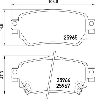 Brembo P 56 098 - Kit pastiglie freno, Freno a disco autozon.pro