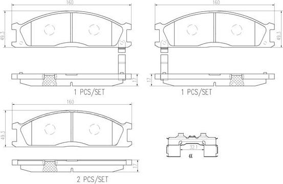 Brembo P56093N - Kit pastiglie freno, Freno a disco autozon.pro