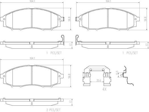 Brembo P56049N - Kit pastiglie freno, Freno a disco autozon.pro