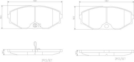 Brembo P56045N - Kit pastiglie freno, Freno a disco autozon.pro