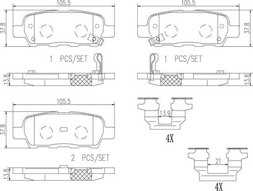 Brembo P56046N - Kit pastiglie freno, Freno a disco autozon.pro