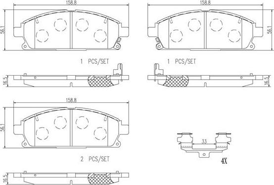 Brembo P56040N - Kit pastiglie freno, Freno a disco autozon.pro