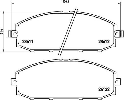 Brembo P 56 041 - Kit pastiglie freno, Freno a disco autozon.pro