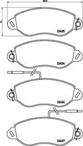 Brembo P 56 042 - Kit pastiglie freno, Freno a disco autozon.pro