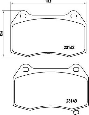 Brembo P 56 047 - Kit pastiglie freno, Freno a disco autozon.pro