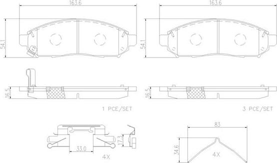 Brembo P56059N - Kit pastiglie freno, Freno a disco autozon.pro