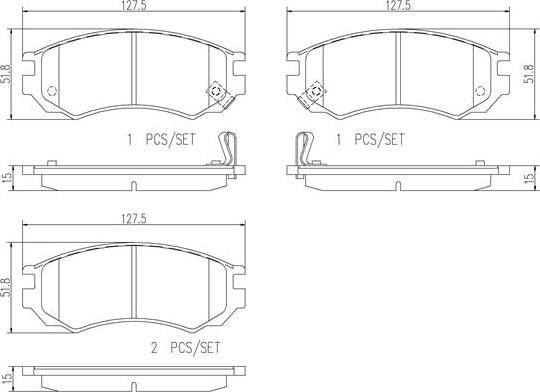 Brembo P56055N - Kit pastiglie freno, Freno a disco autozon.pro