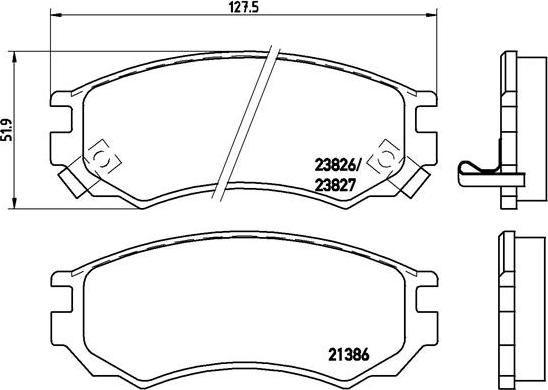 Brembo P 56 055 - Kit pastiglie freno, Freno a disco autozon.pro