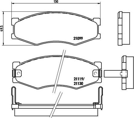 Brembo P 56 056 - Kit pastiglie freno, Freno a disco autozon.pro