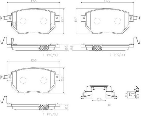 Brembo P56051N - Kit pastiglie freno, Freno a disco autozon.pro