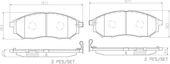 Brembo P56058N - Kit pastiglie freno, Freno a disco autozon.pro