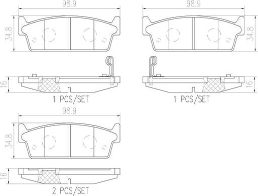 Brembo P56053N - Kit pastiglie freno, Freno a disco autozon.pro