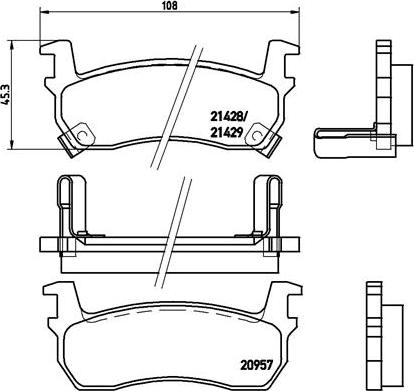 Brembo P 56 057 - Kit pastiglie freno, Freno a disco autozon.pro