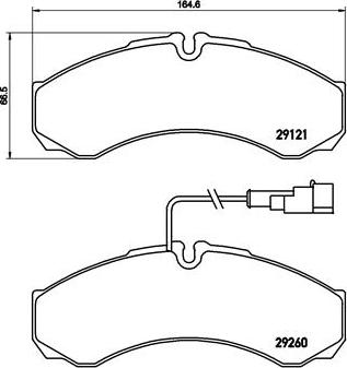 Brembo P 56 069 - Kit pastiglie freno, Freno a disco autozon.pro