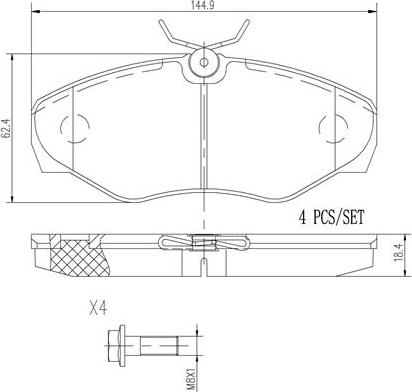 Brembo P56061N - Kit pastiglie freno, Freno a disco autozon.pro