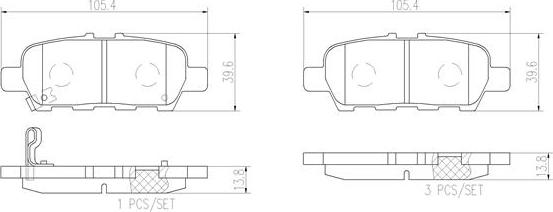 Brembo P56068N - Kit pastiglie freno, Freno a disco autozon.pro