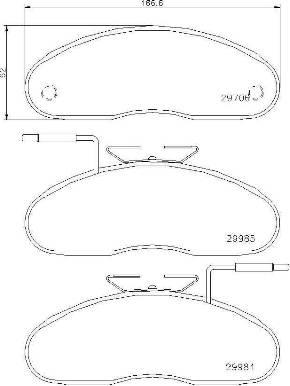 Brembo P 56 019 - Kit pastiglie freno, Freno a disco autozon.pro